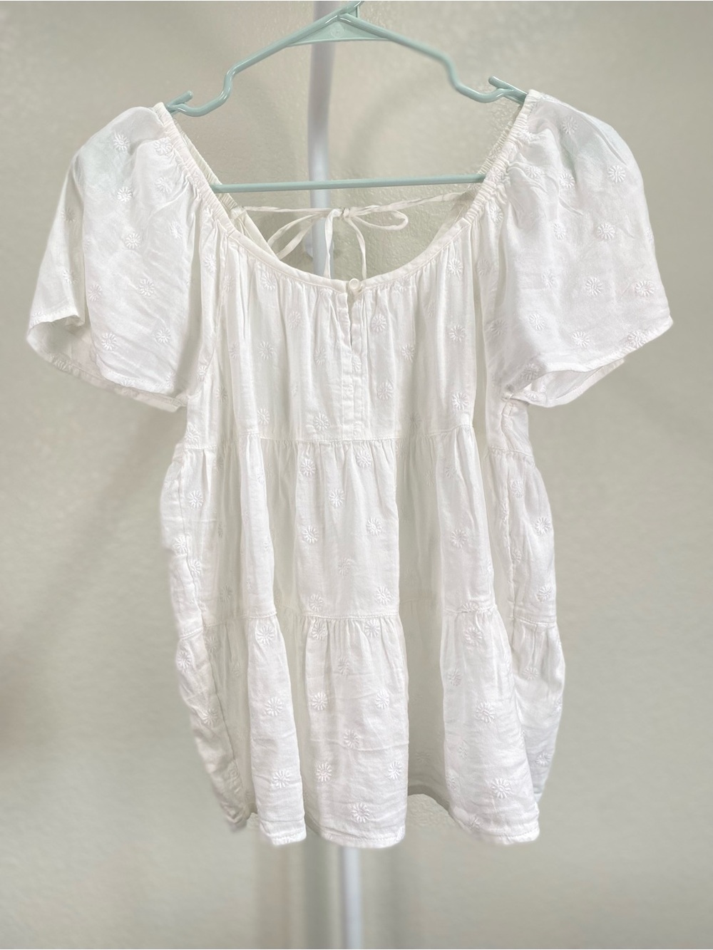 Old Navy Women’s White Cottage Core Baby Doll Blouse XS